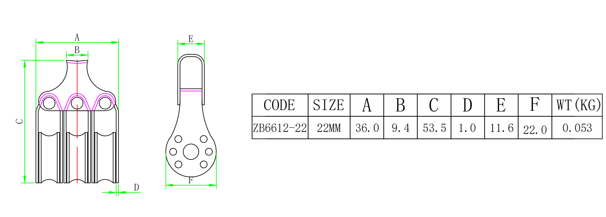 ZB6612尺寸