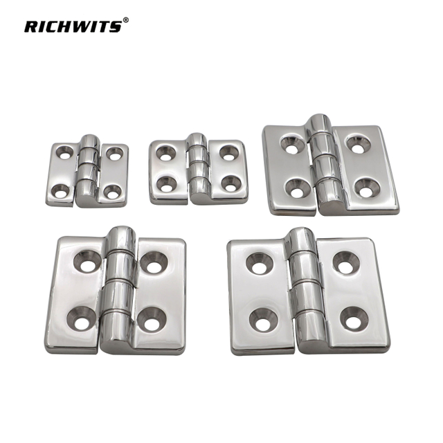 镜面抛光不锈钢304钢垫圆形四孔铰链