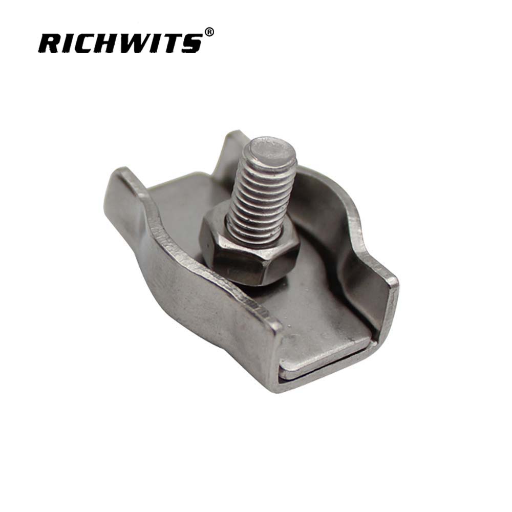 船用五金件 不锈钢 304 单钢丝绳夹 单钢丝绳十字夹