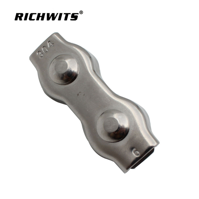 不锈钢双相钢丝绳夹电缆夹双相夹具钢丝电缆夹