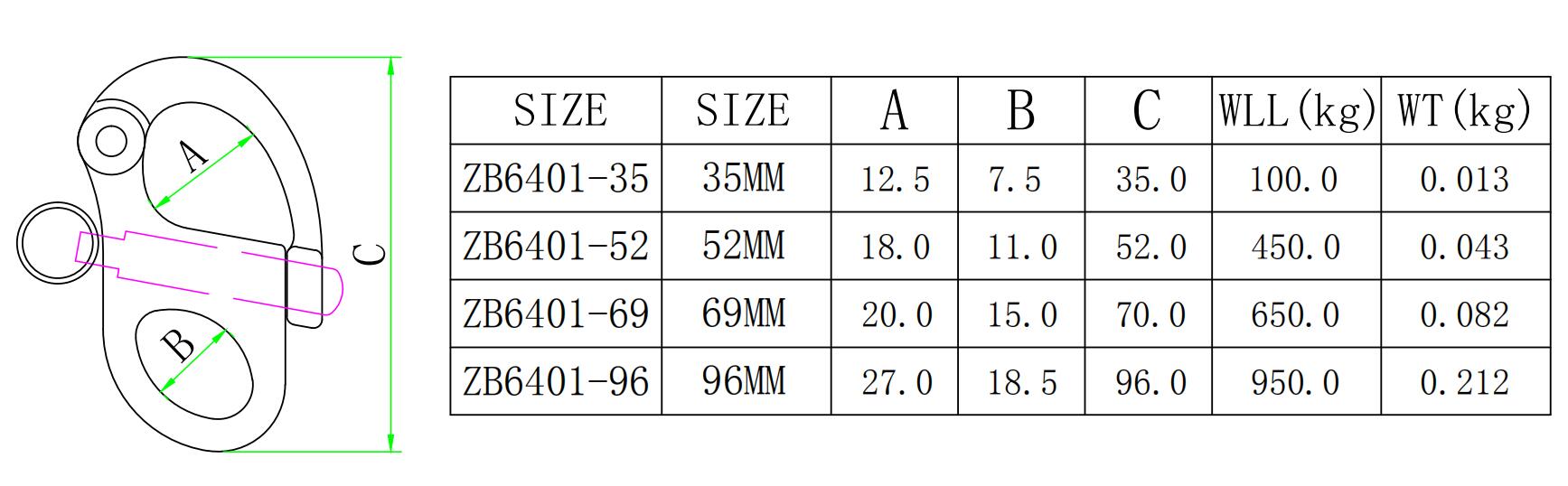 索具 316 不锈钢卡扣卸扣
