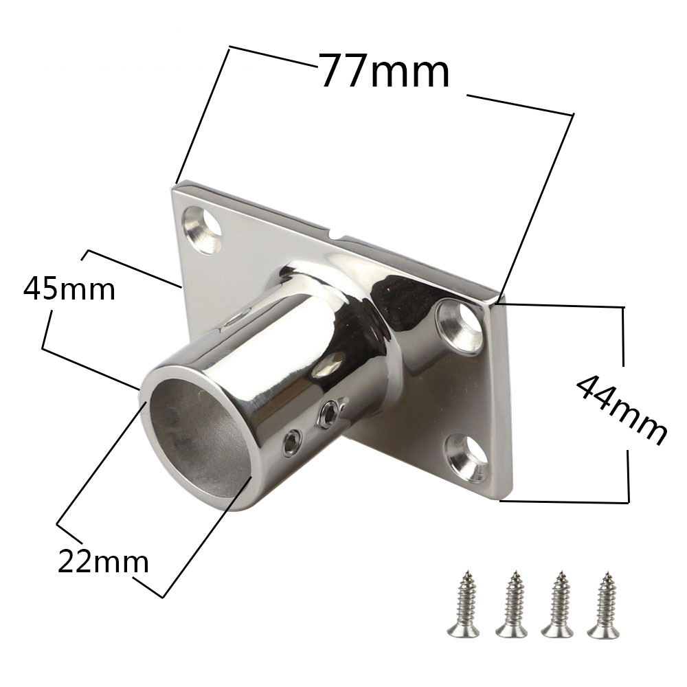  船用五金件不锈钢 316 90 度导轨底座适用于船用游艇 
