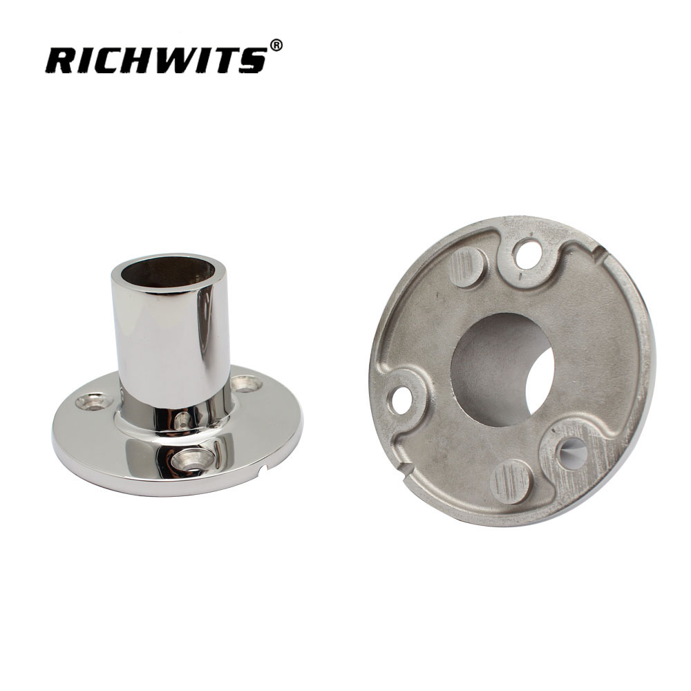  316不锈钢船用90度圆轨底座