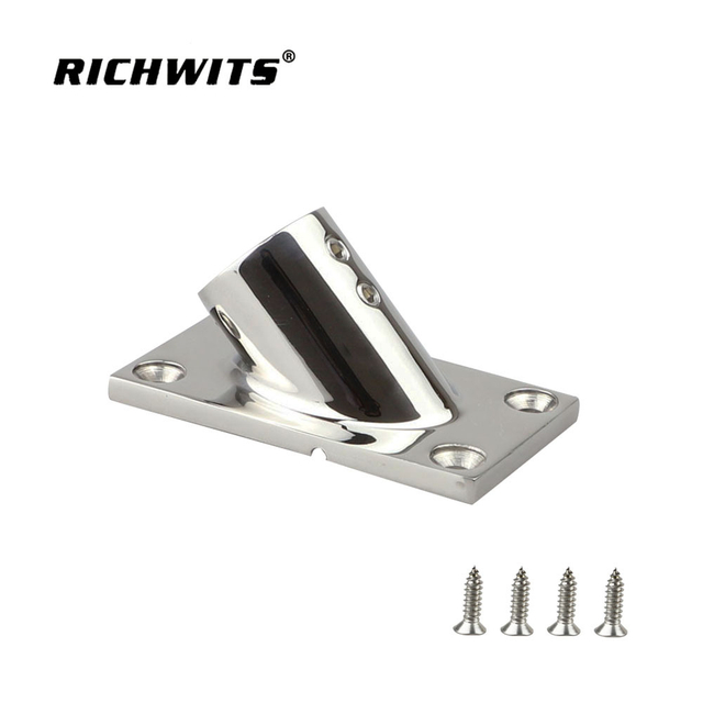  船用五金不锈钢45度矩形导轨底座 