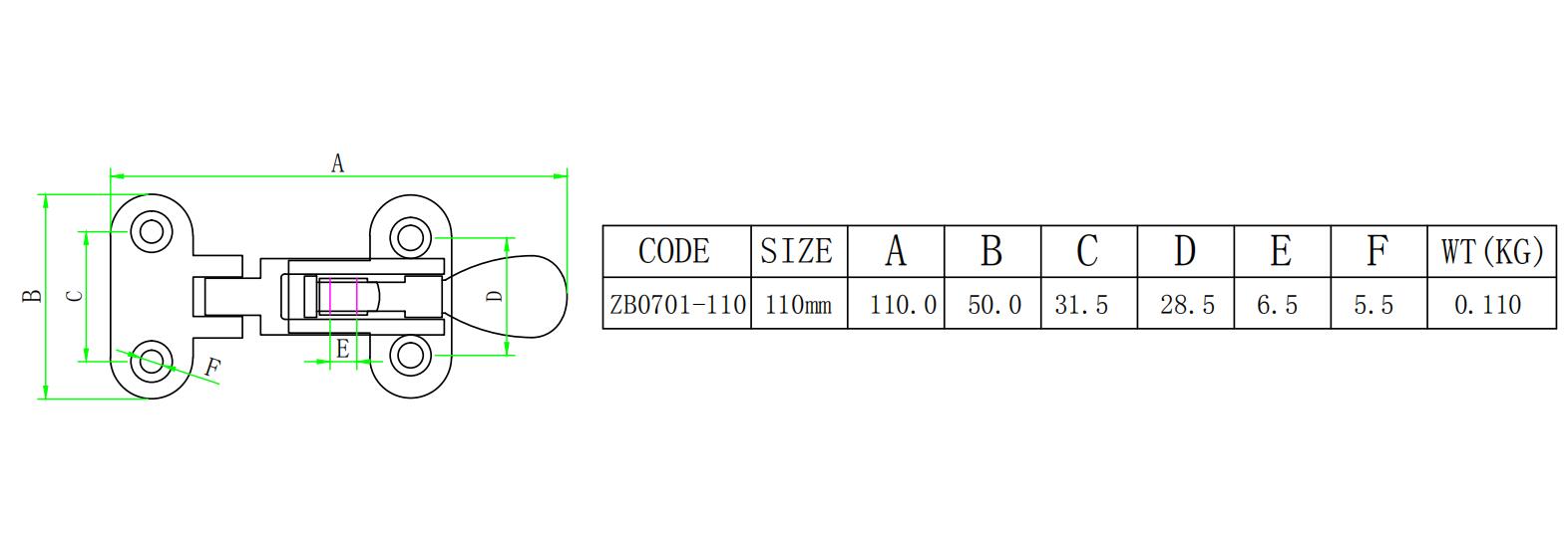 316不锈钢船甲板搭扣