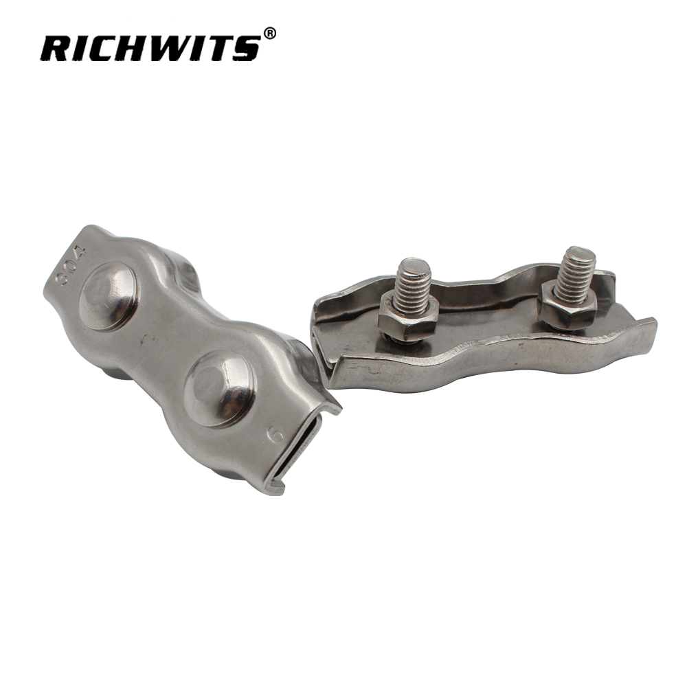 不锈钢双相钢丝绳夹电缆夹双相夹具钢丝电缆夹