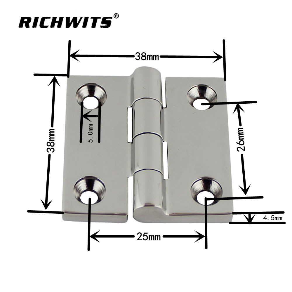 镜面抛光304不锈钢游艇铰链