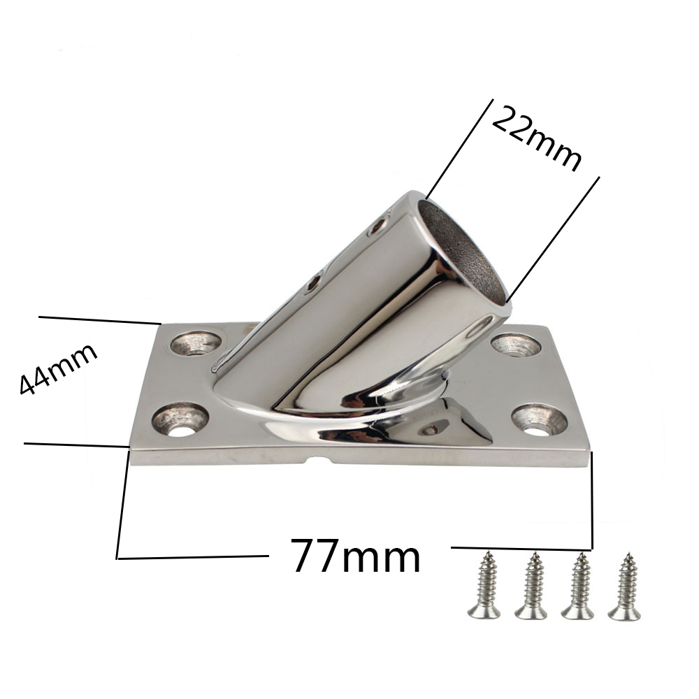  船用五金不锈钢45度矩形导轨底座 