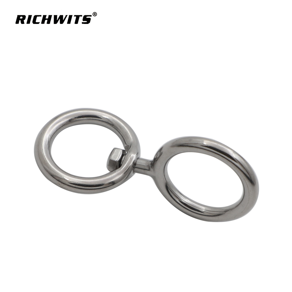 索具硬件不锈钢 Jfishing gear 旋转旋转弹簧钩 5mm