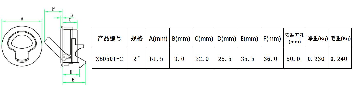镜面抛光 316 船用门锁