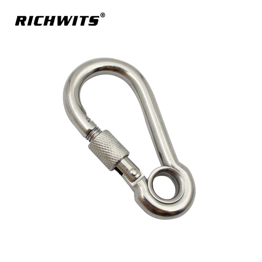 带孔眼和螺母的不锈钢登山扣工厂 