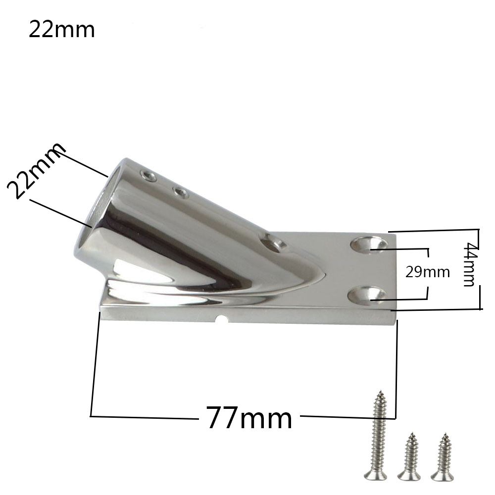  船舶游艇 316 不锈钢船用 30 度导轨底座 