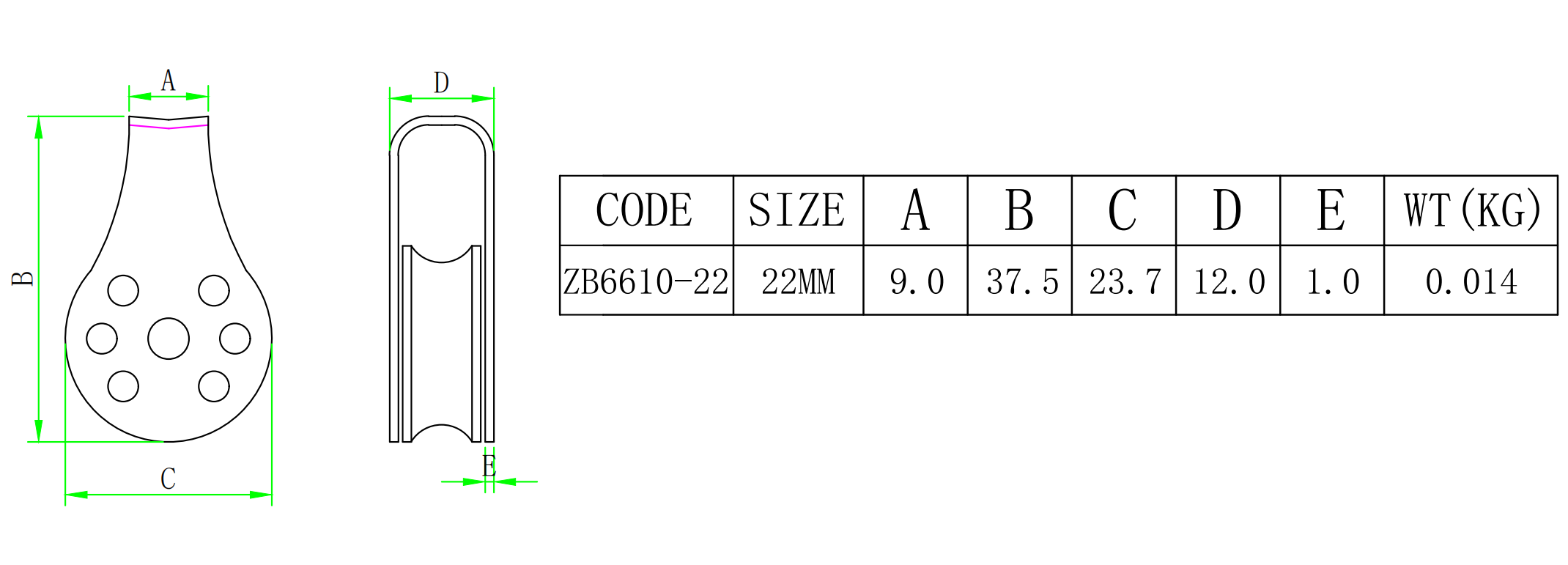 ZB6610 610尺寸