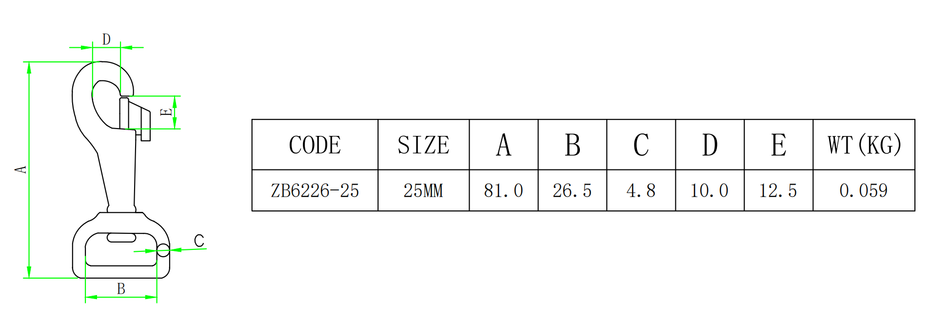 ZB6226尺寸
